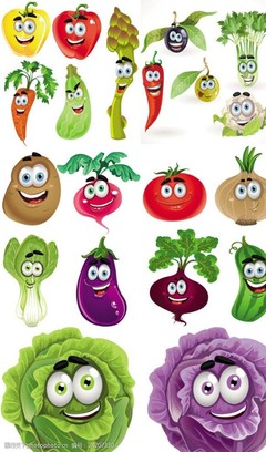 卡通版蔬菜 让健康与趣味并存