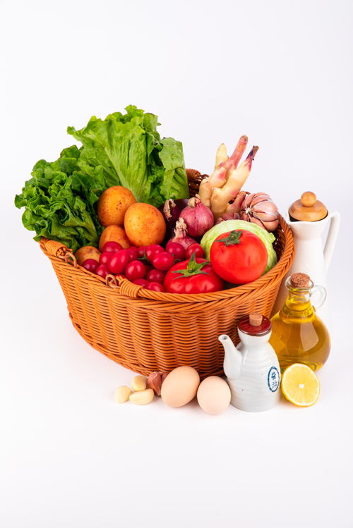 一筐新鲜蔬菜 食材的艺术与摄影技巧